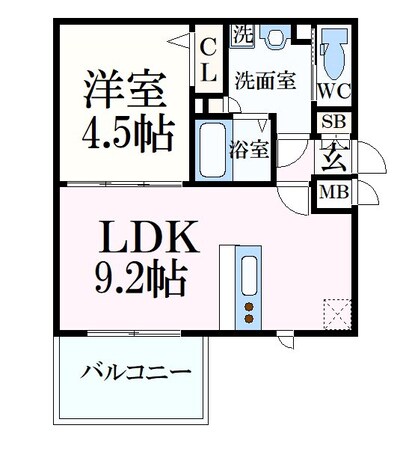 神戸駅 徒歩5分 9階の物件間取画像